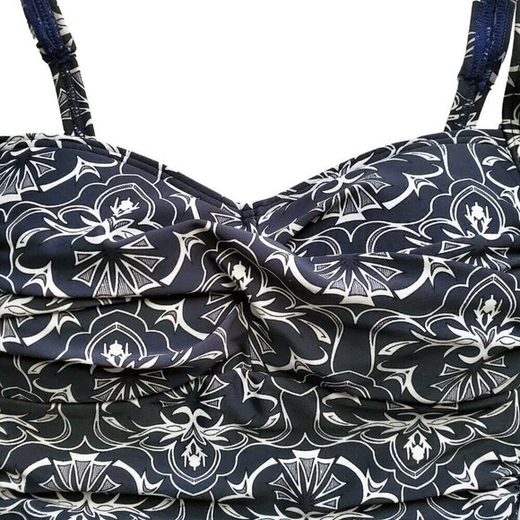Bond-Eye Australia Navy Blue and White Print Swimsuit Size 4 - Picture 5 of 16